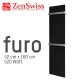 ZenSwiss Furo - 42 x 160 cm - 520 Watt - Schwarz Matt