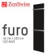 ZenSwiss Furo - 42 x 160 cm - 520 Watt - Schwarz Glanz