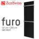 ZenSwiss Furo - 52 x 160 cm - 660 Watt - Schwarz Matt