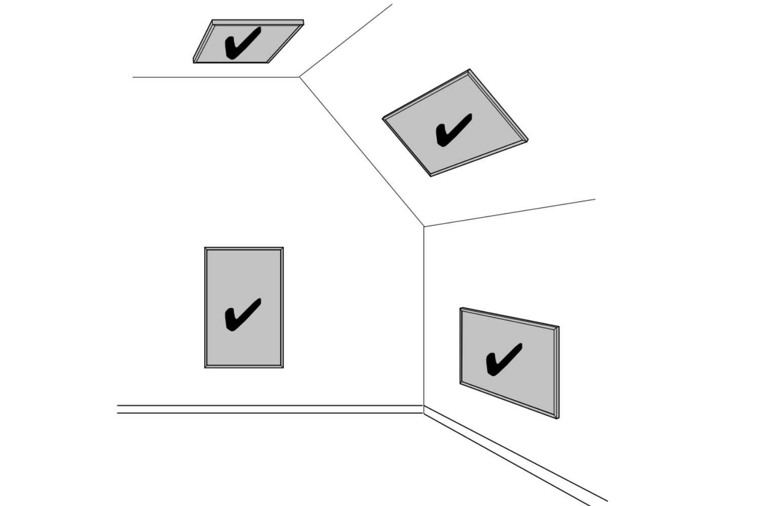 Positionierung der Infrarotheizung