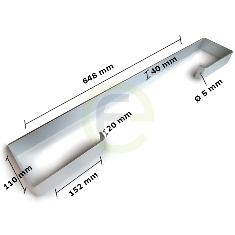 Masse des ecoheat Handtuchhalters