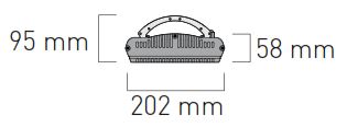 Abmessung Profil ecofort HeatBAR Dunkelstrahler