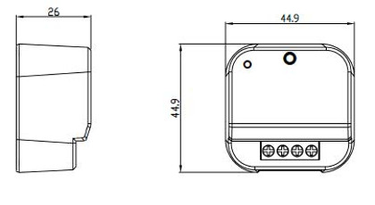 Abmessung vom Salus SR868 Funkrelais